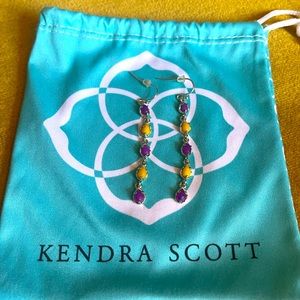 Kendra Scott Purple and Gold set in Silver, custom made at Color Bar